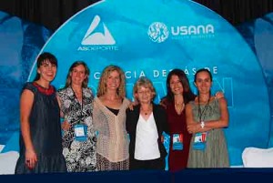 Christina with colleagues at the Science Behind the Ironman Conference, Cozumel, Mexico